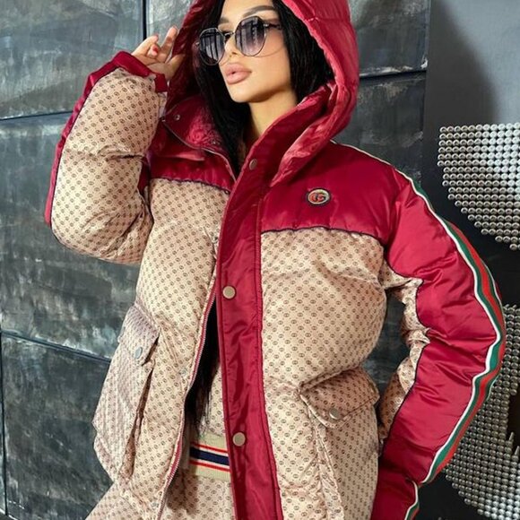 NWT Gucci GG parachute padded colour-block jacket Size 42 - Picture 2 of 16